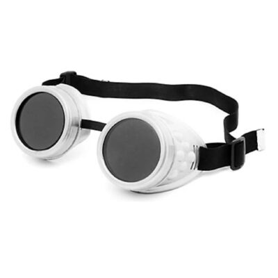 Силиконови бели очила черни стъкла