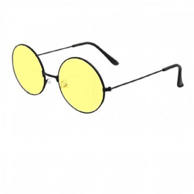 Кръгли очила екстравагантни жълти
