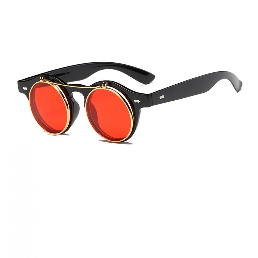 Кръгли червени и прозрачни очила 3 Кръгли червени и прозрачни очила