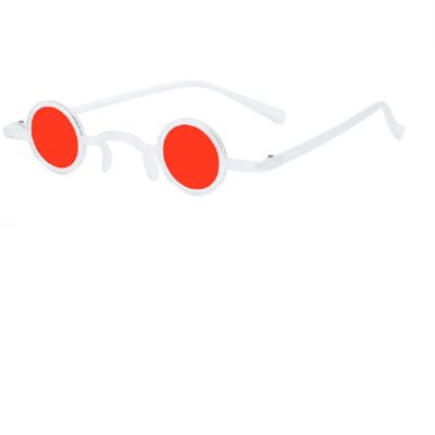 Бяла рамка червени очила