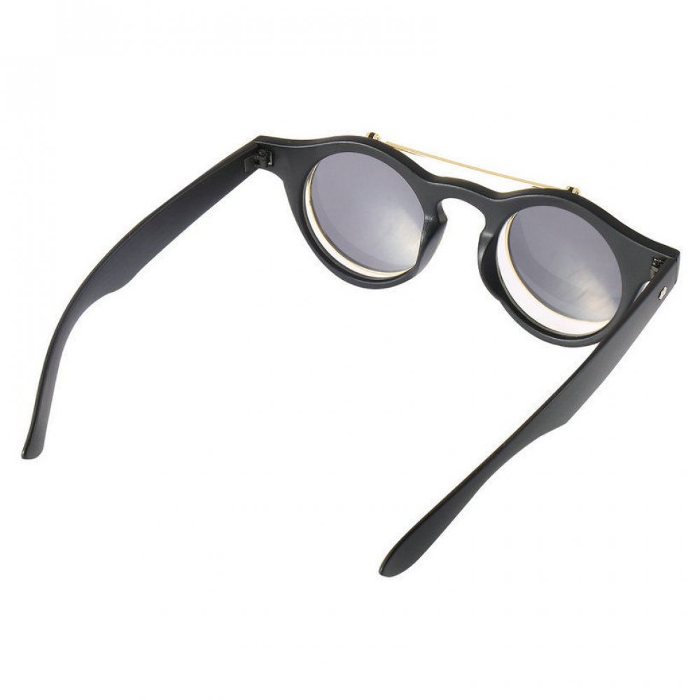 Черни рамки двойни очила златен кръг 4 Черни рамки двойни очила златен кръг - Image 4