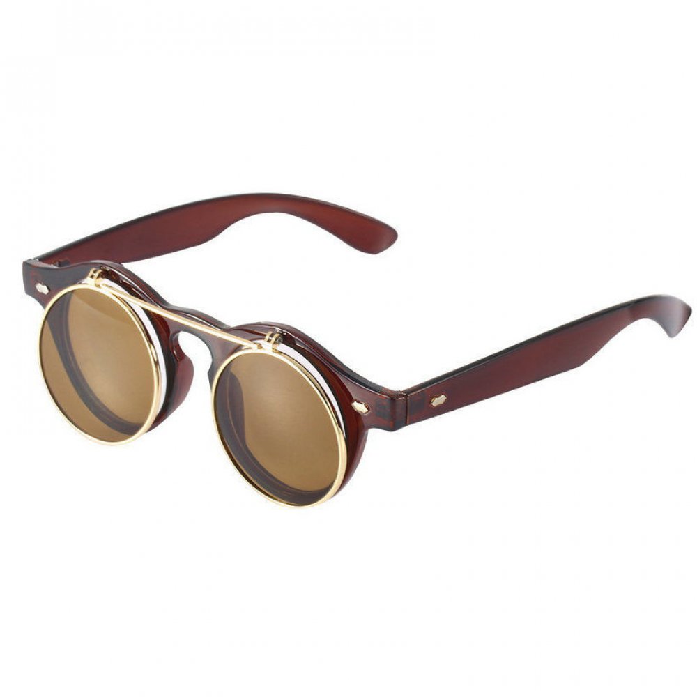 Двойни очила кафяви и прозрачни 4 Двойни очила кафяви и прозрачни - Image 4