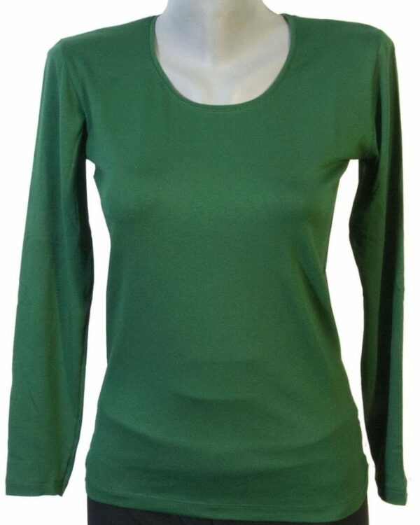 Дамска блуза тъмно зелен цвят