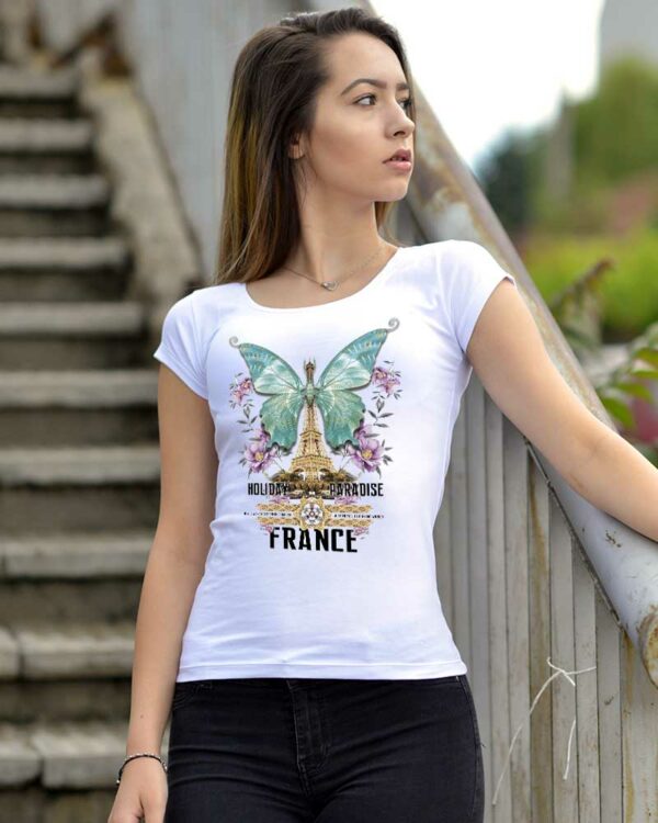 Дамска тениска пеперуда дизайн
