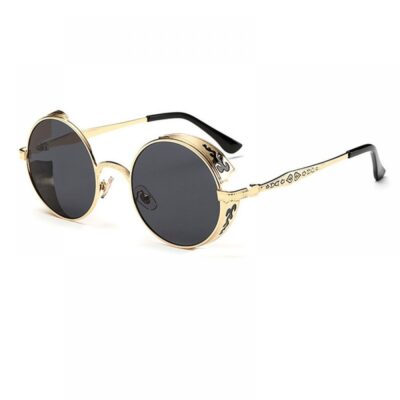 Златни кръгли слънчеви очила