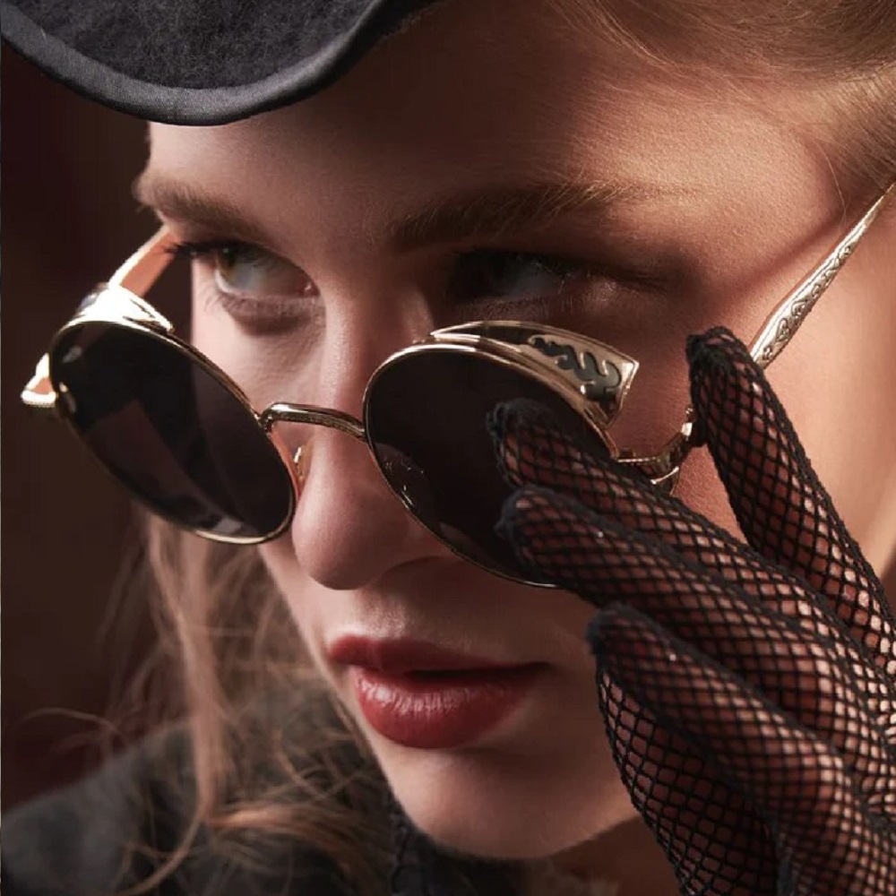 Златни кръгли слънчеви очила 6 Златни кръгли слънчеви очила - Image 6