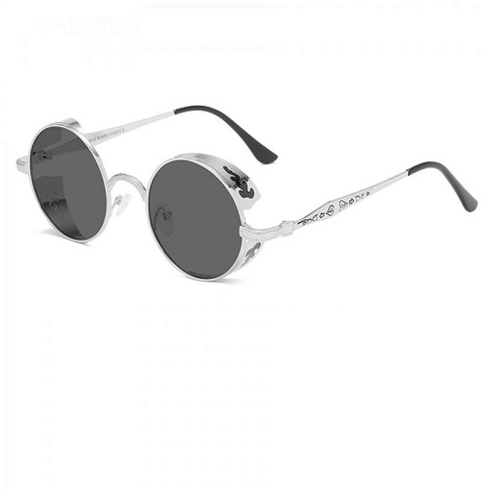 Сребърни кръгли слънчеви очила 1 Сребърни кръгли слънчеви очила