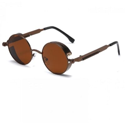 Елегантни кръгли кафяви очила