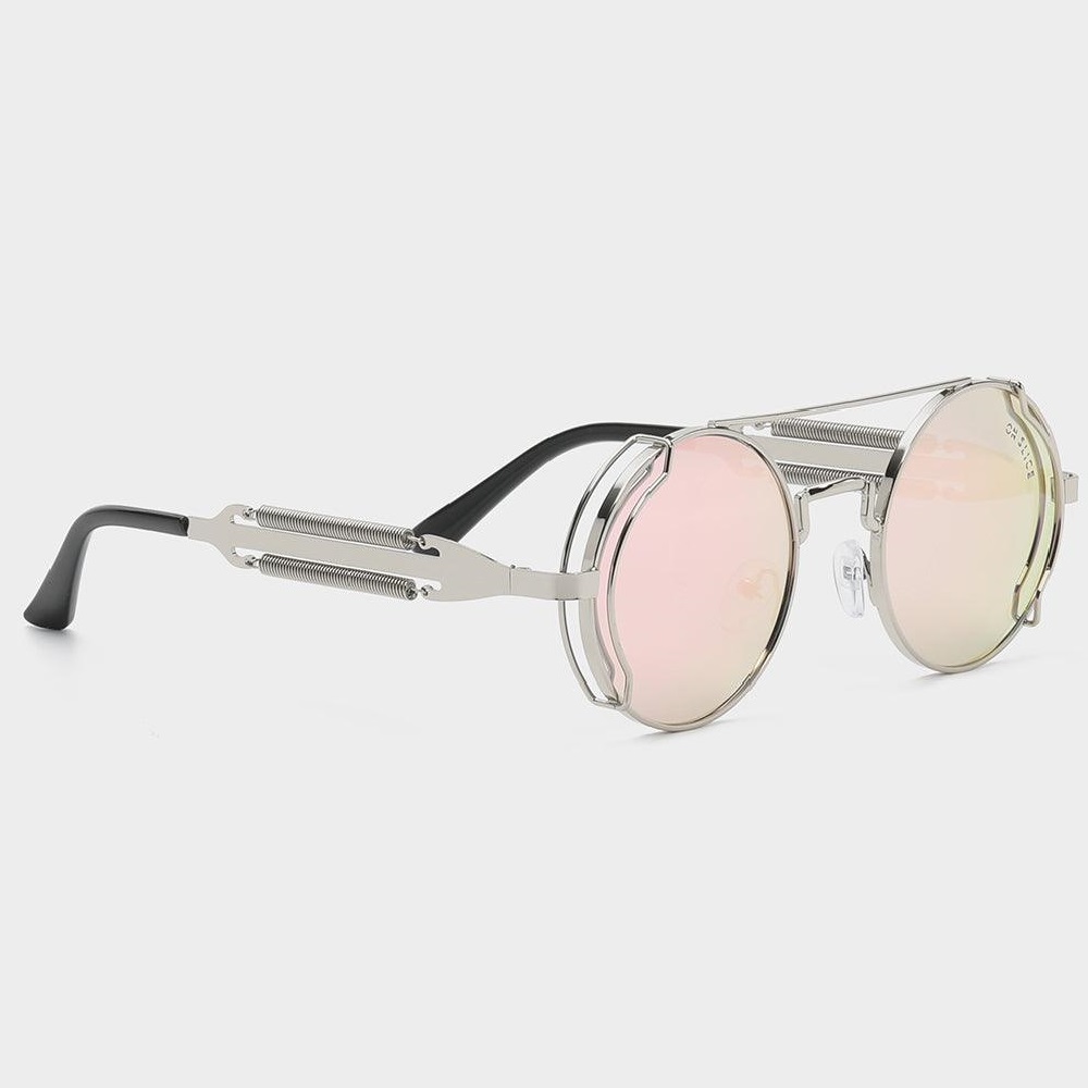 Кръгли сребърни очила розови стъкла 3 Кръгли сребърни очила розови стъкла - Image 3