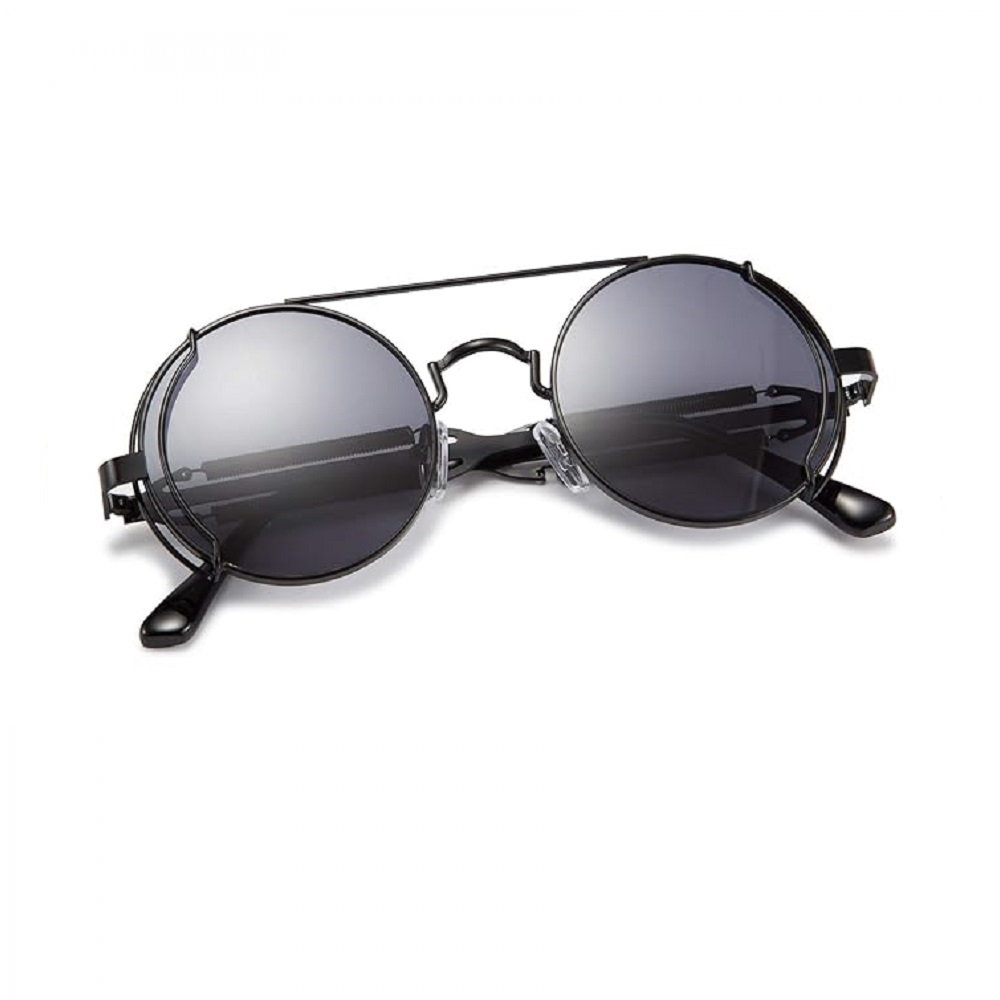 Модерна кръгла рамка черни очила 4 Модерна кръгла рамка черни очила - Image 4