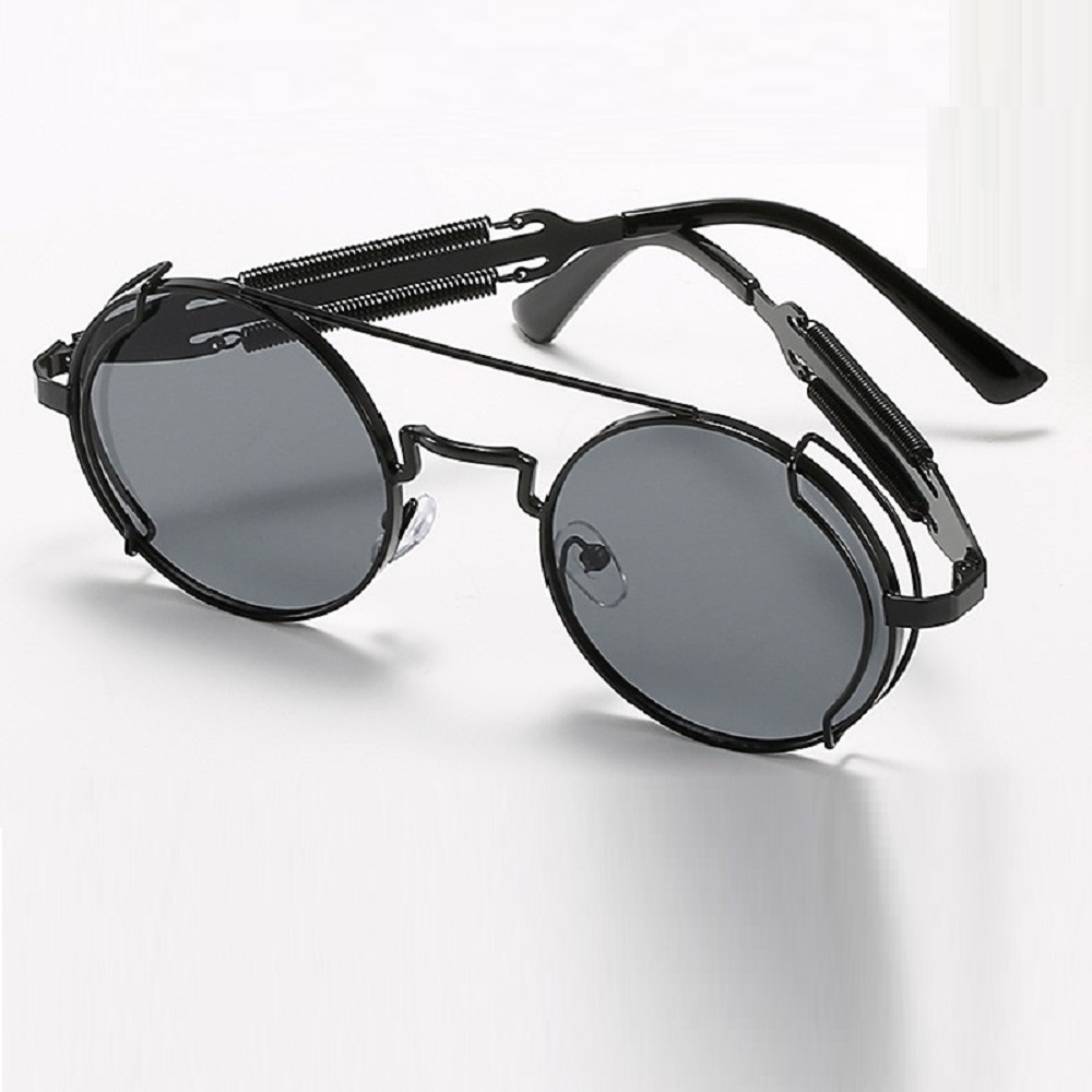 Модерна кръгла рамка черни очила 6 Модерна кръгла рамка черни очила - Image 6