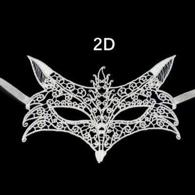 Бяла дамска маска за фирмено парти