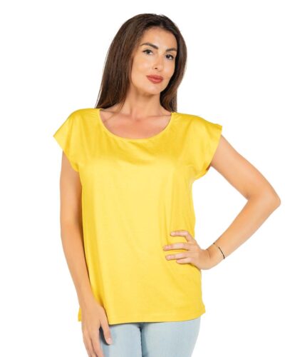 Свободна блуза жълт цвят