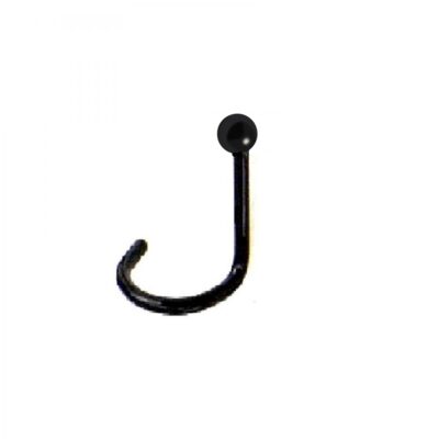 Обици на нос черни стоманени