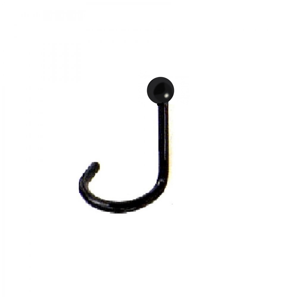 Обици на нос черни стоманени 1 Обици на нос черни стоманени