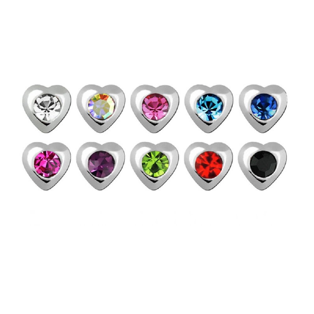 Избор на сърце с кристал обица на нос 2 Избор на сърце с кристал обица на нос - Image 2