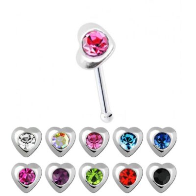 Избор на сърце с кристал обица на нос