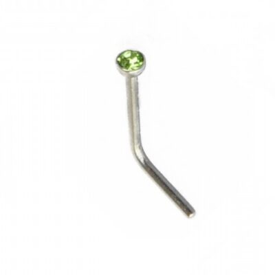 Зелен кристал мини обици на нос