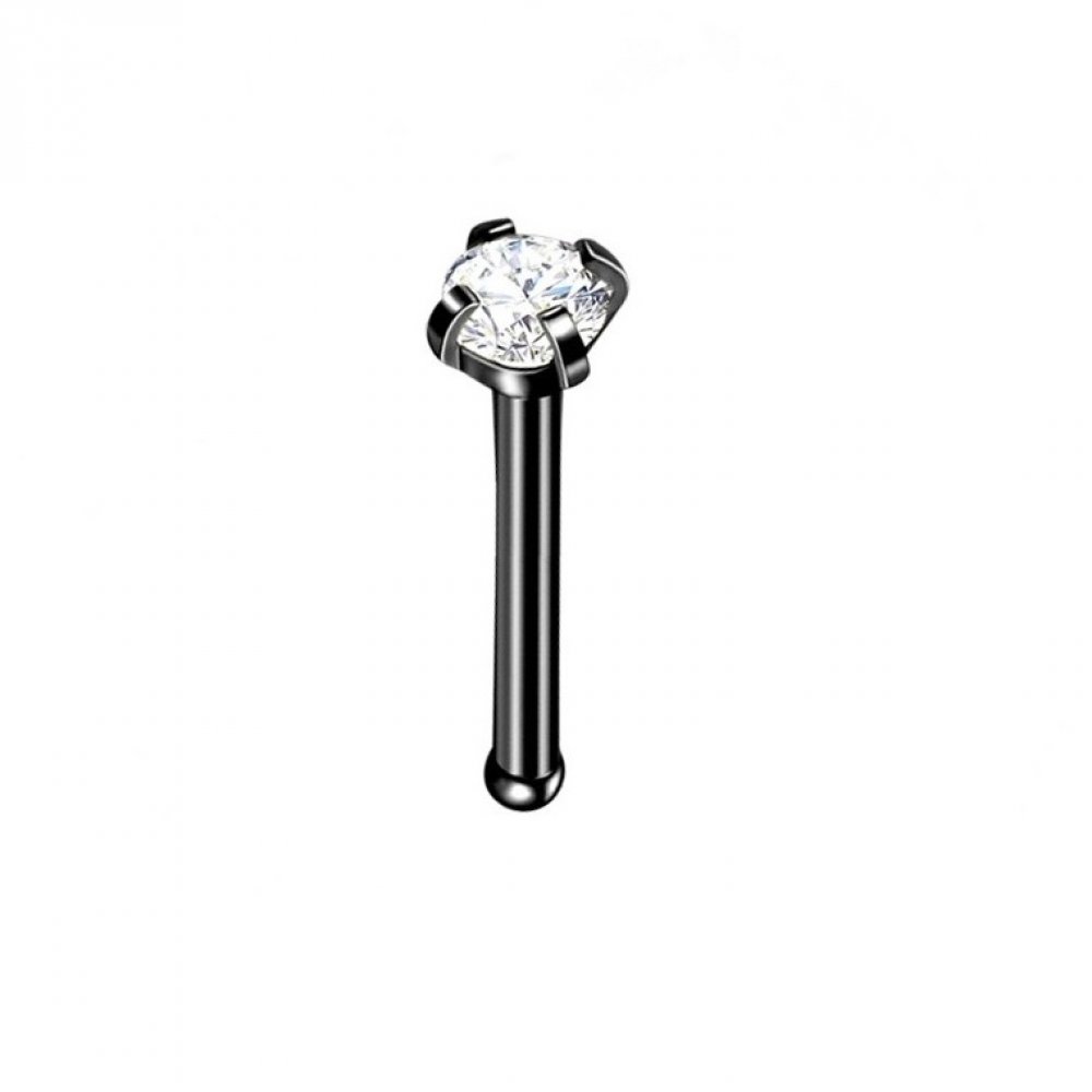 Черна стомана обици на нос 1 Черна стомана обици на нос