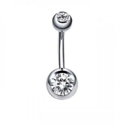 Блясък с кристал обица за пъпа