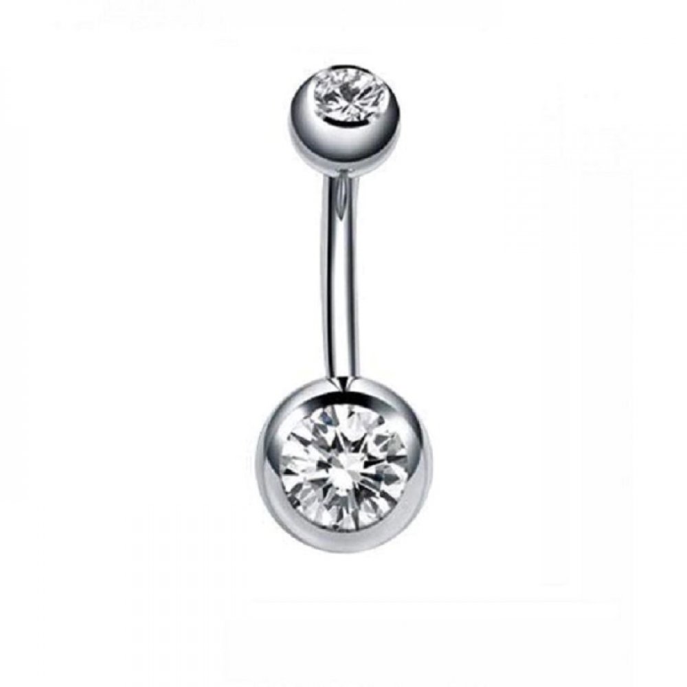 Блясък с кристал обица за пъпа 1 Блясък с кристал обица за пъпа