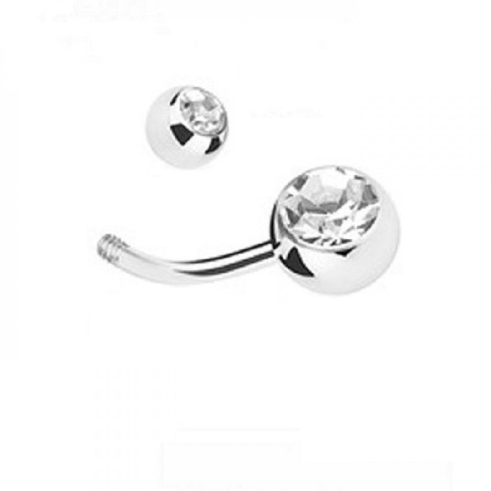 Обици на пъпа малък и голям кристал 3 Обици на пъпа малък и голям кристал - Image 3