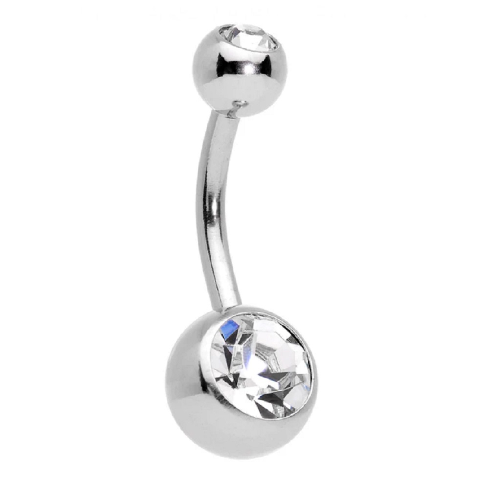 Обици на пъпа малък и голям кристал 4 Обици на пъпа малък и голям кристал - Image 4