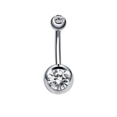 Обици на пъпа малък и голям кристал