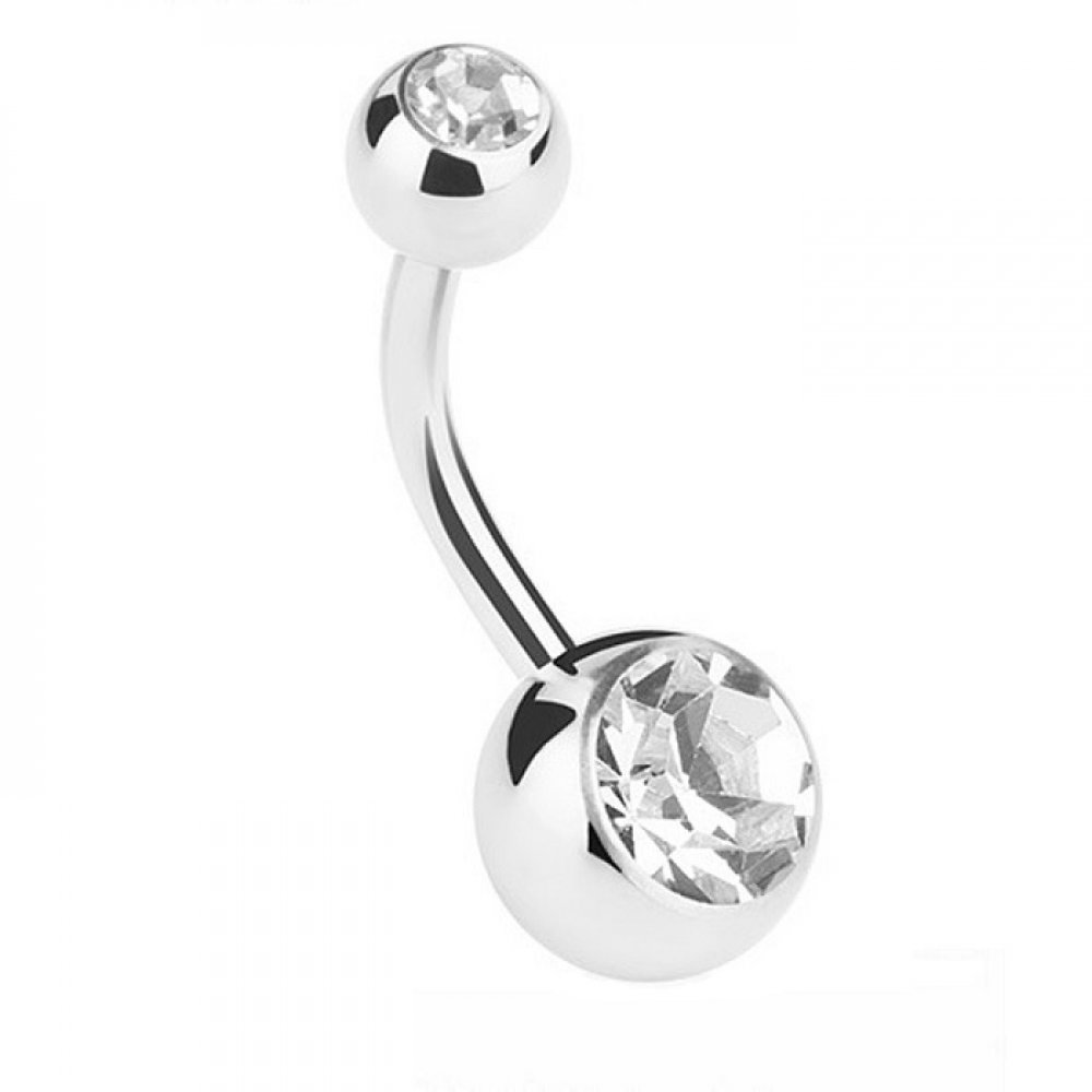 Обици на пъпа малък и голям кристал 5 Обици на пъпа малък и голям кристал - Image 5