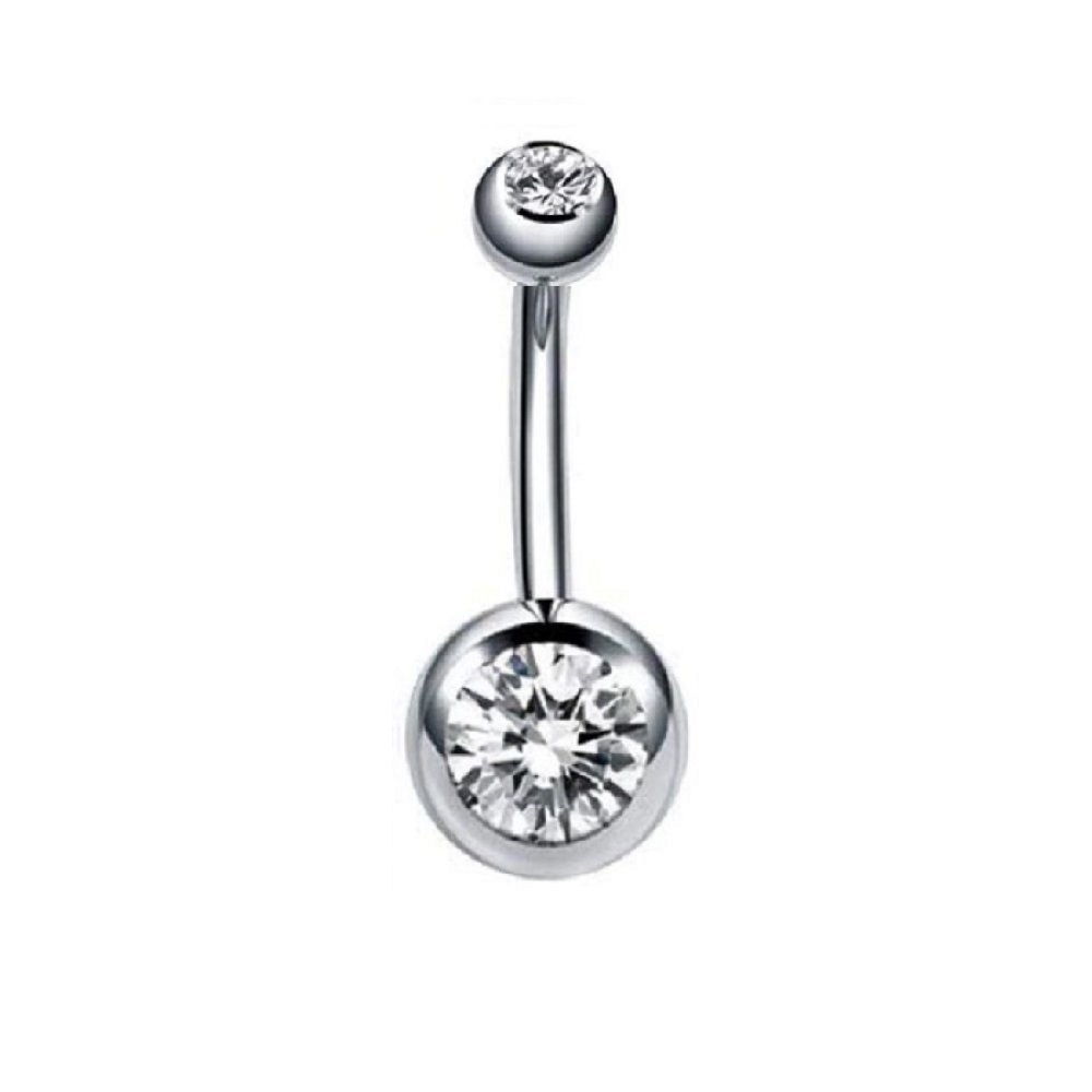 Обици на пъпа малък и голям кристал 1 Обици на пъпа малък и голям кристал