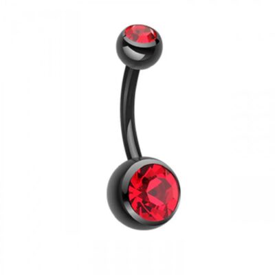 Дамски обици червен цирконий