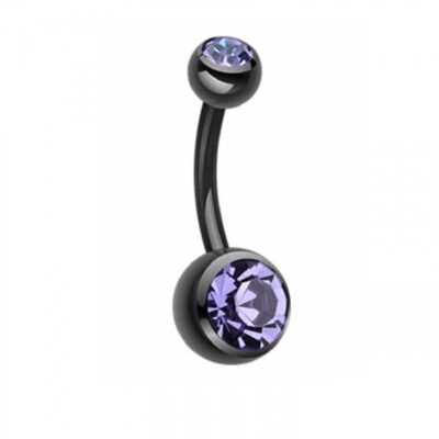 Дамски обици лилав цирконий