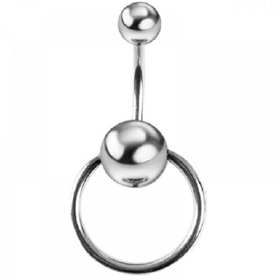 Обица за пъпа банан с халка