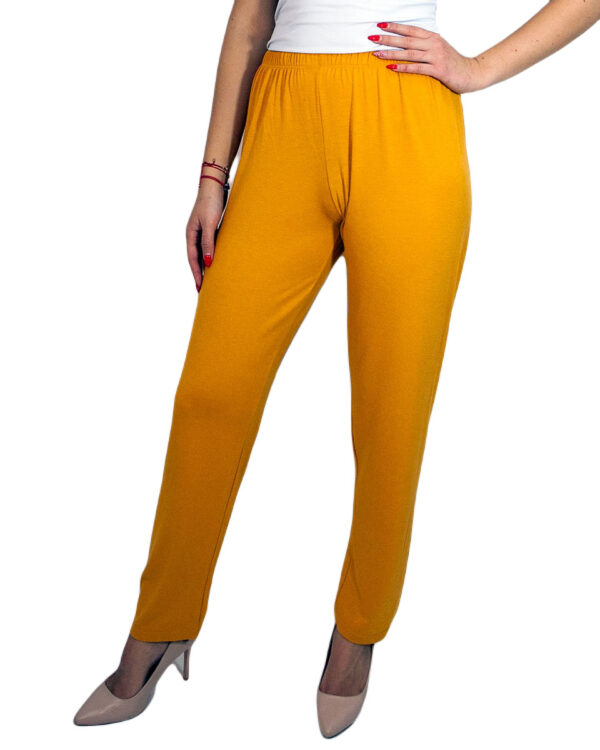 Дамски панталон с ангора цвят горчица