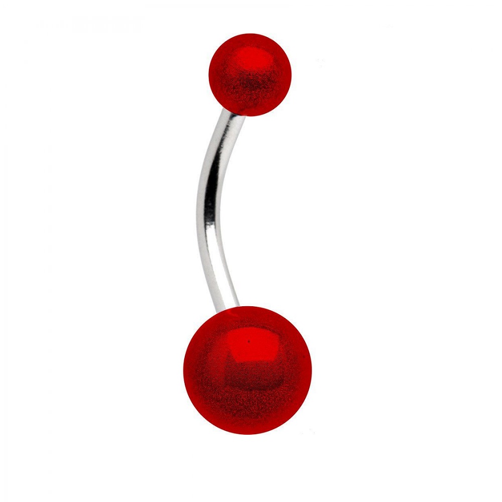 Обица с 2 червени перли 1 Обица с 2 червени перли