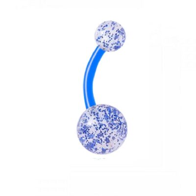 Семпла синя обица на пъпа