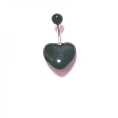 Пиърсинг на пъп черно сърце