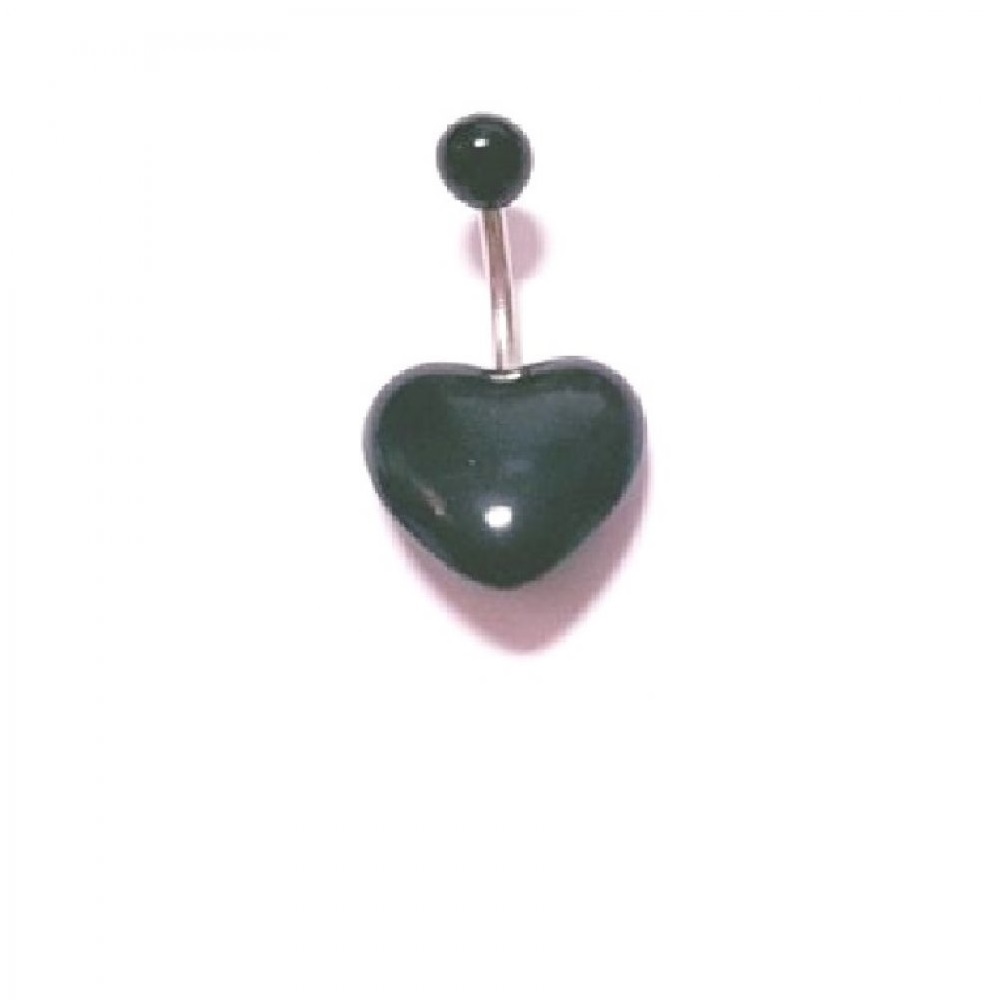 Пиърсинг на пъп черно сърце 1 Пиърсинг на пъп черно сърце