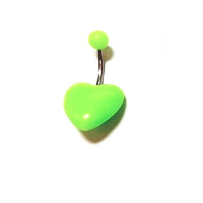 Стоманен пиърсинг на пъп със сърце