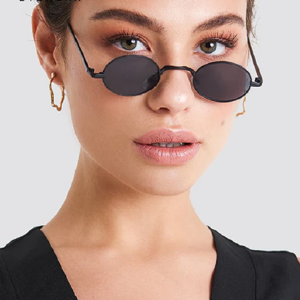 Черни семпли обли слънчеви очила 2 Черни семпли обли слънчеви очила - Image 2