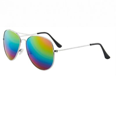 Тънка сребърна рамка стъкла дъга