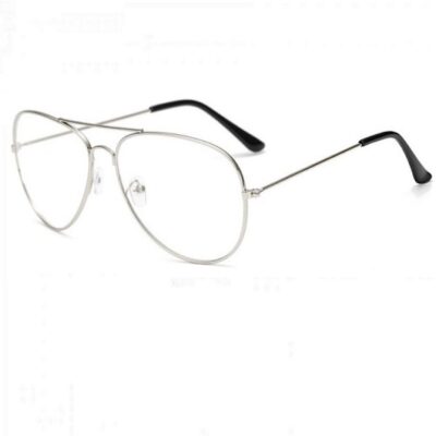 Сребърни прозрачни бъбрек очила