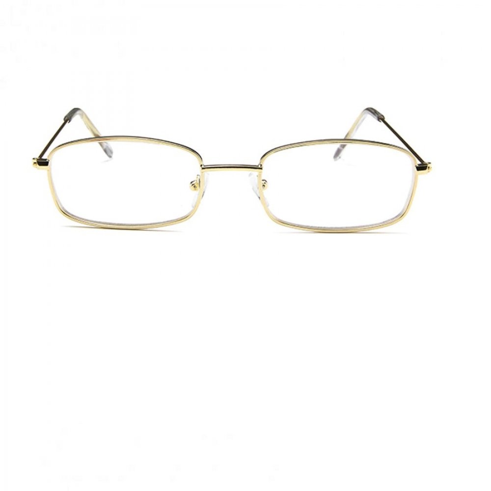 Тънка рамка златни прозрачни очила 2 Тънка рамка златни прозрачни очила - Image 2