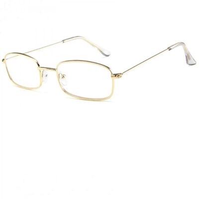 Тънка рамка златни прозрачни очила