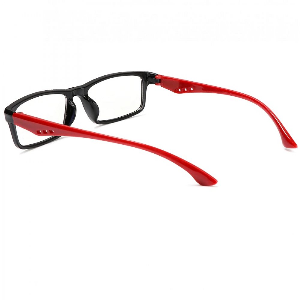 Тънки червено черни прозрачни очила 3 Тънки червено черни прозрачни очила - Image 3