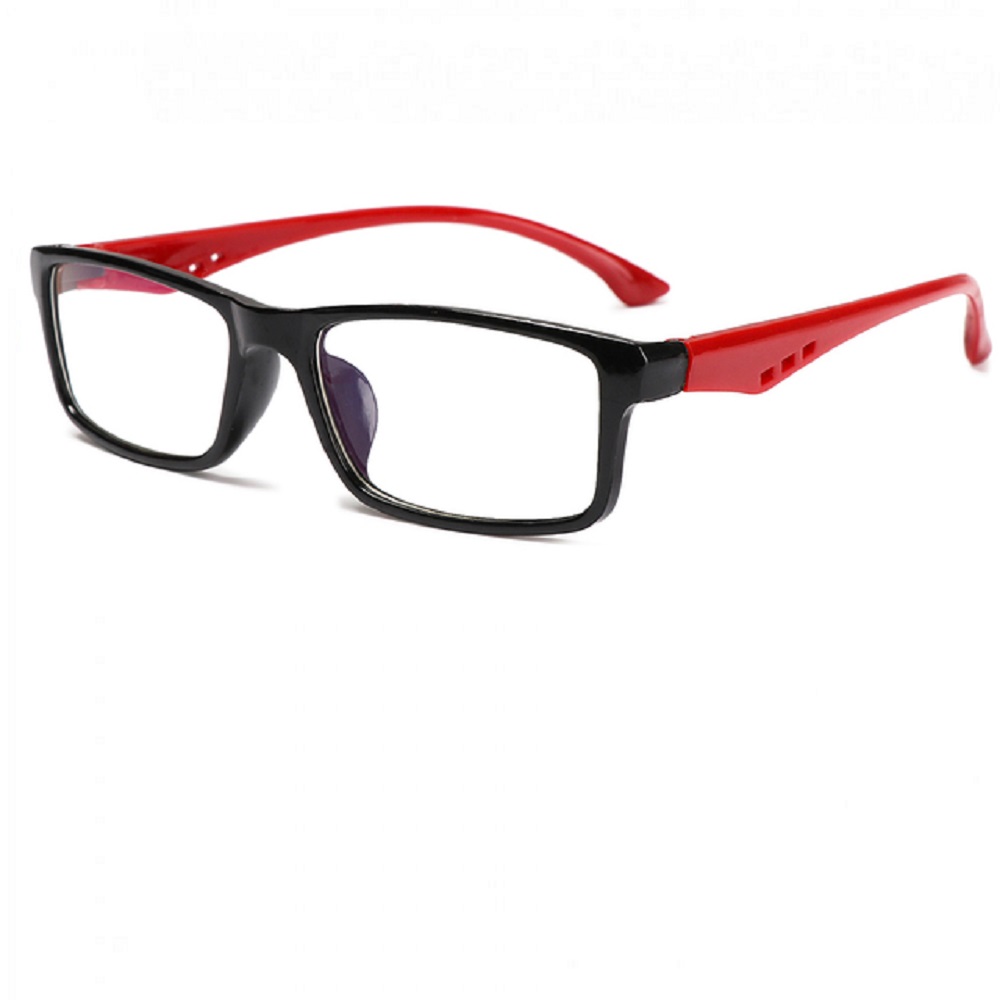 Тънки червено черни прозрачни очила 1 Тънки червено черни прозрачни очила