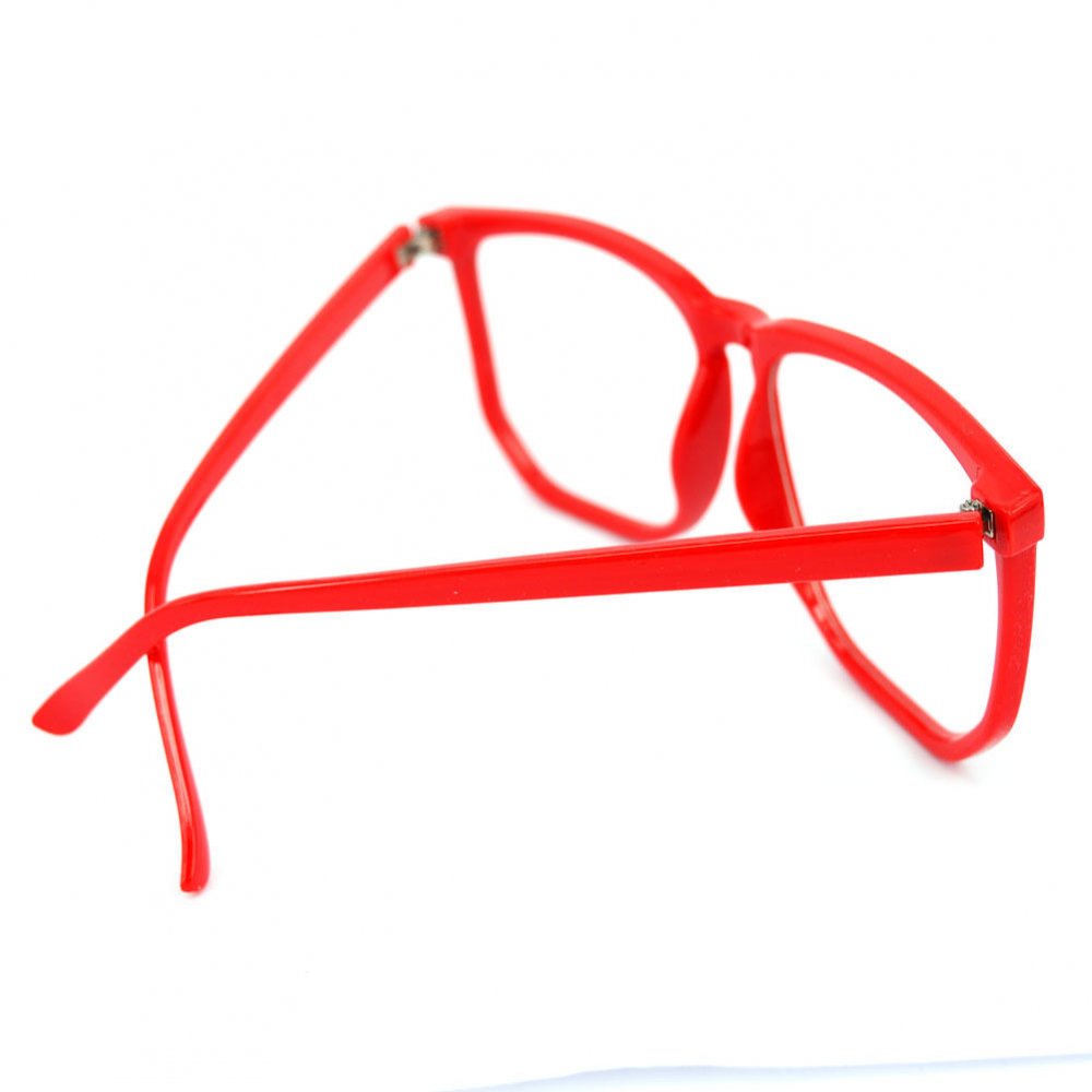 Голяма червена рамка прозрачни очила 5 Голяма червена рамка прозрачни очила - Image 5