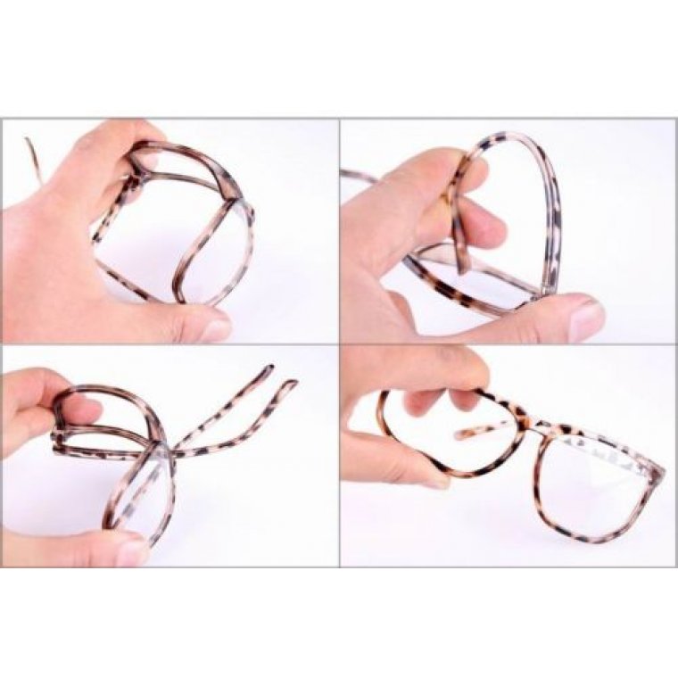 Голяма червена рамка прозрачни очила 6 Голяма червена рамка прозрачни очила - Image 6