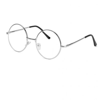 Прозрачни очила сребърен кръг