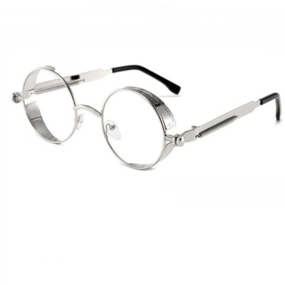 Сребърен арт прозрачни кръгли очила
